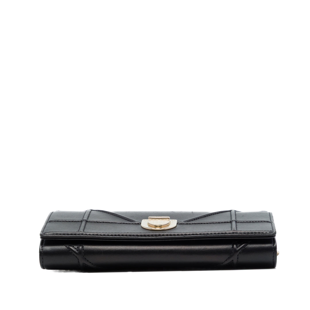 Dior Sac à main Diorama Croisiere Wallet on Chain Cuir de veau lisse Noir – vue 3 – GABY PARIS