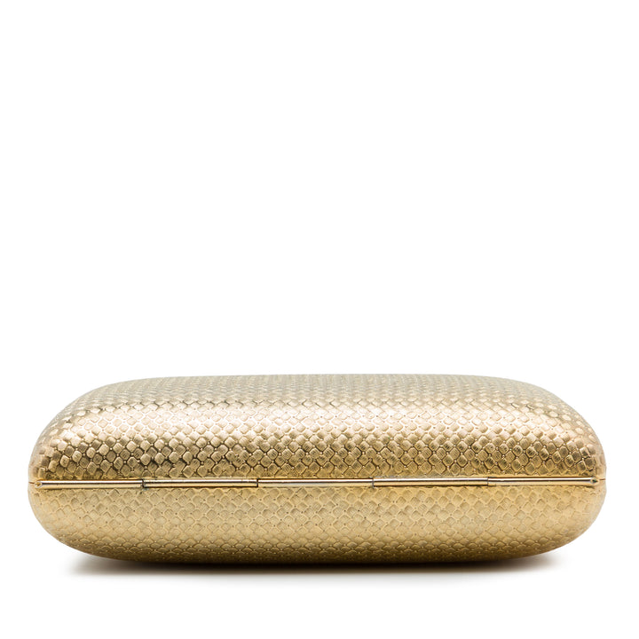 Gucci Pochette Brass Minaudiere avec chaîne Doré – vue 3 – GABY PARIS