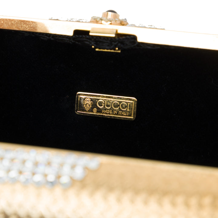 Gucci Pochette Brass Minaudiere avec chaîne Doré – vue 5 – GABY PARIS