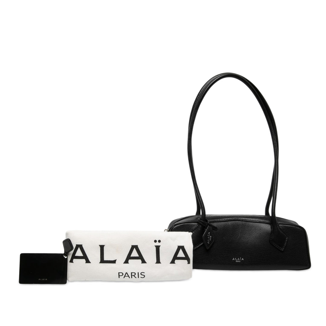 ALAÏA Le Teckel Sac Moyen Cuir de chèvre Noir – vue 6 – GABY PARIS