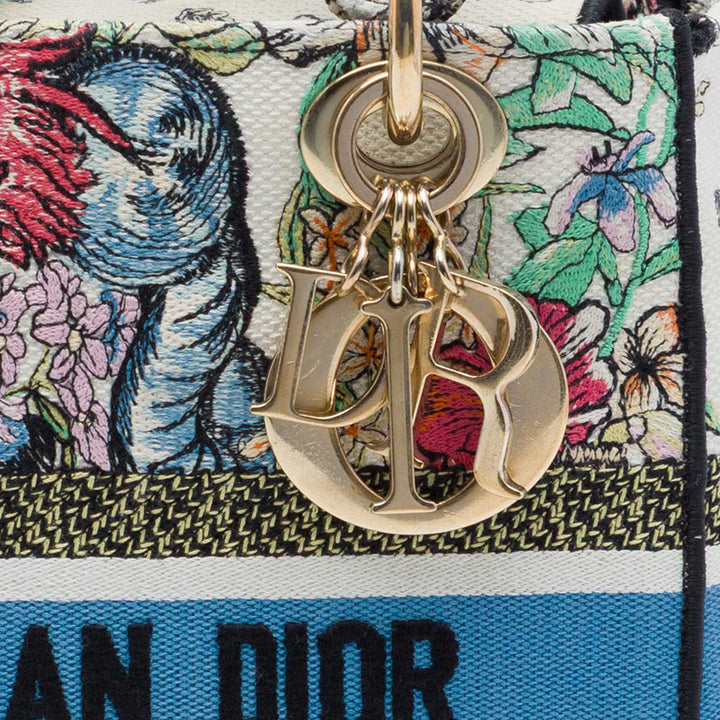 Dior brodé D Constellation Lady D-Lite Moyen Blanc – vue 6 – GABY PARIS