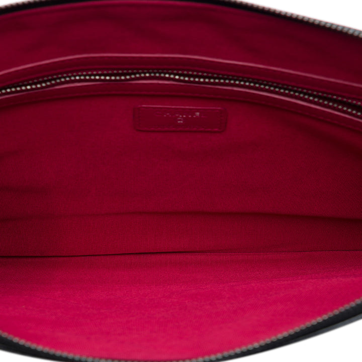 Chanel Large vieilli Cuir de veau Gabrielle O Étui Pochette