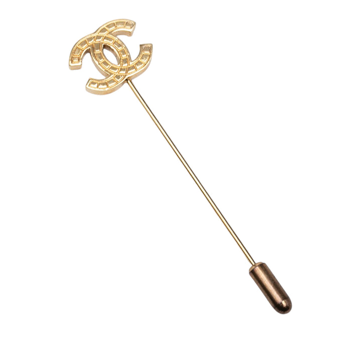 Chanel CC plaqué Pin Broche