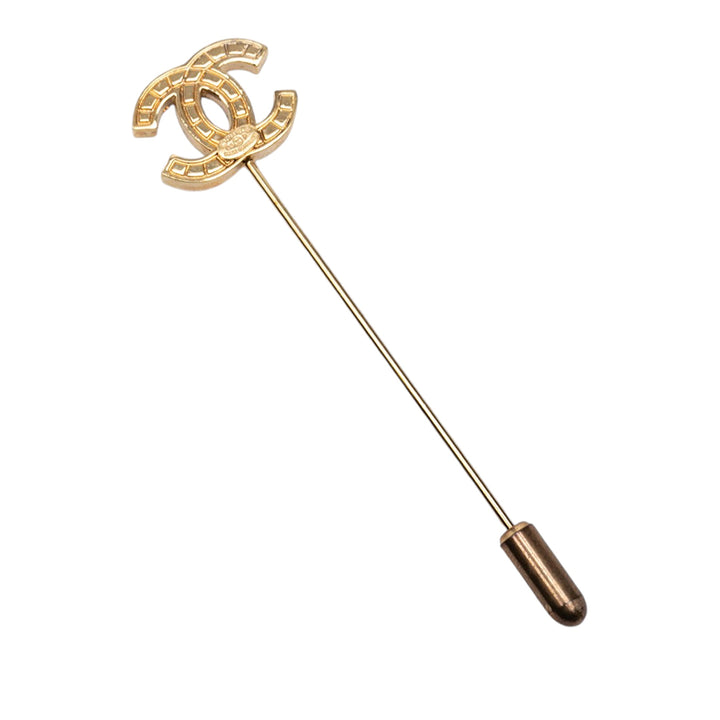 Chanel CC plaqué Pin Broche