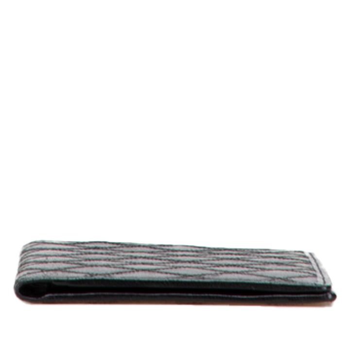 Double Stitched Lambskin Long Bill Wallet Black - Gaby Paris