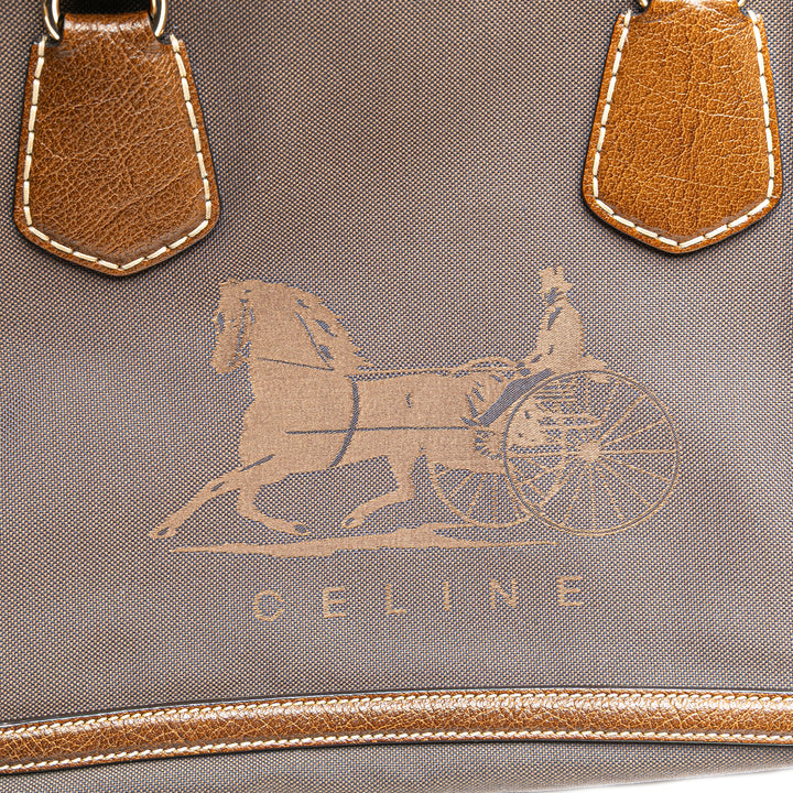 Celine Toile Carriage Cabas Marron – GABY PARIS Authentique