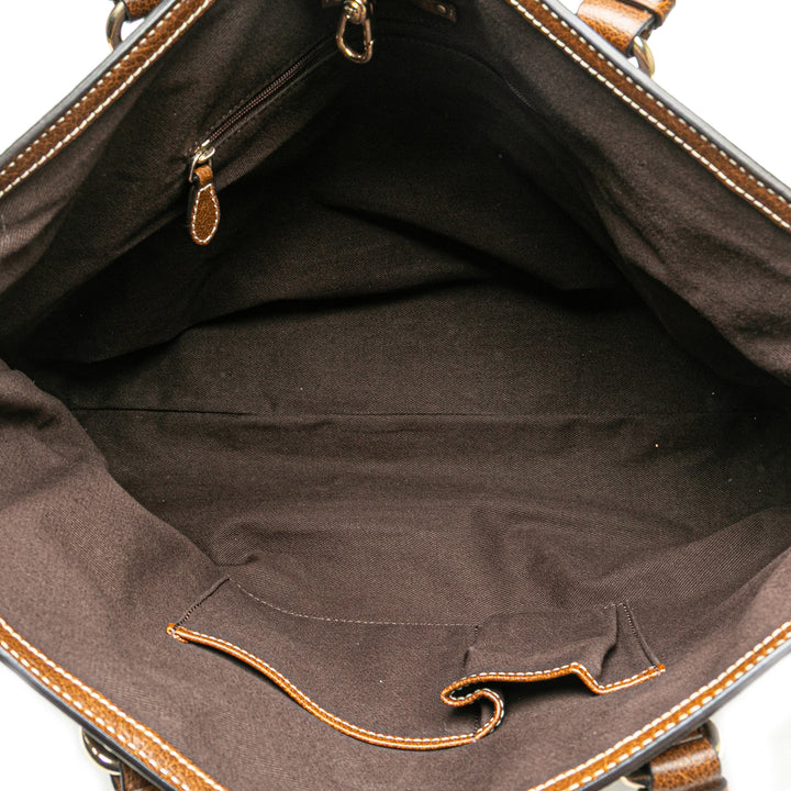 Celine Toile Carriage Cabas Marron – GABY PARIS Authentique