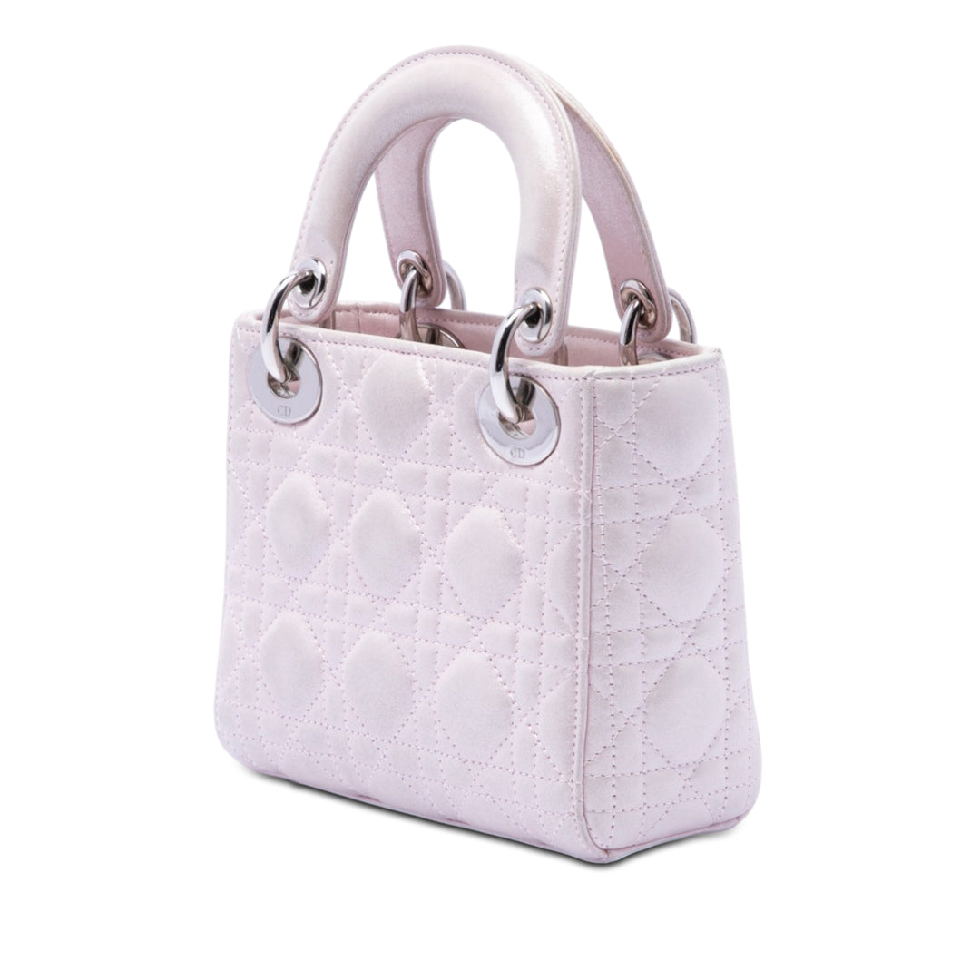 Dior Mini Iridescent Cuir d’agneau Cannage Lady Dior