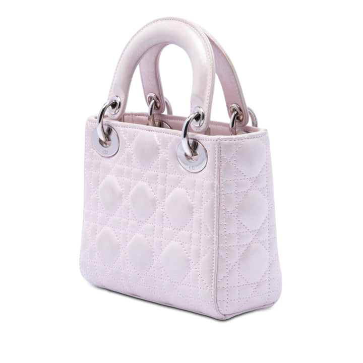 Dior Mini Iridescent Cuir d’agneau Cannage Lady Dior