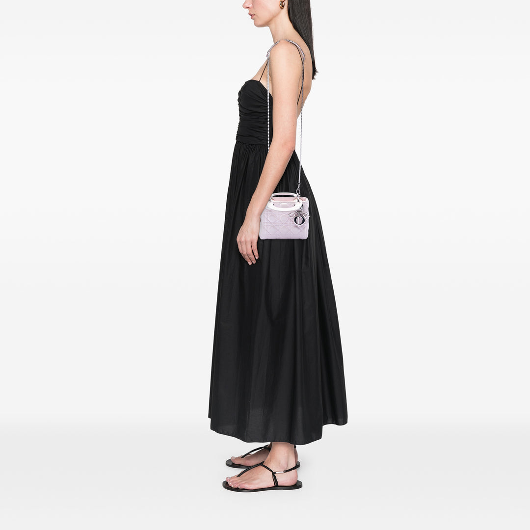 Dior Mini Iridescent Cuir d’agneau Cannage Lady Dior