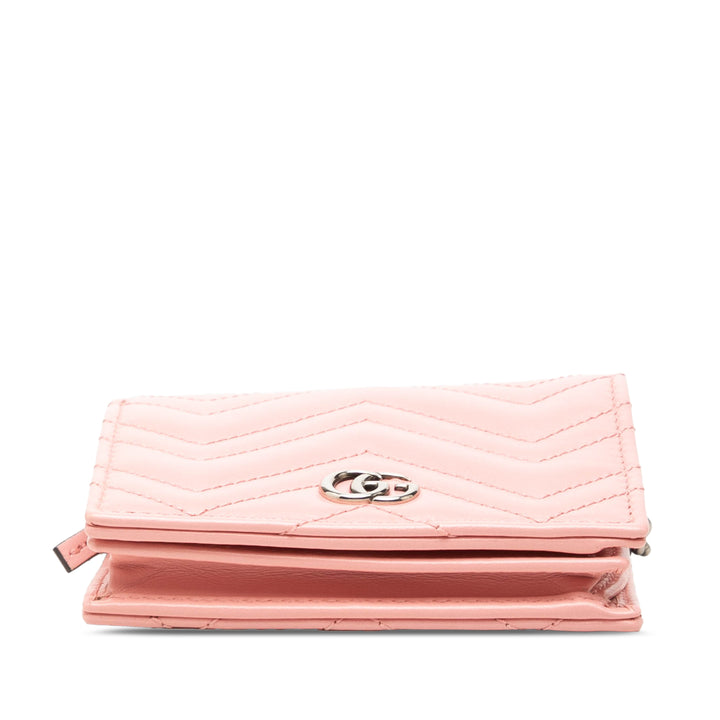 GG Marmont Matelasse Wallet on Chain Mini Cuir de veau Rose