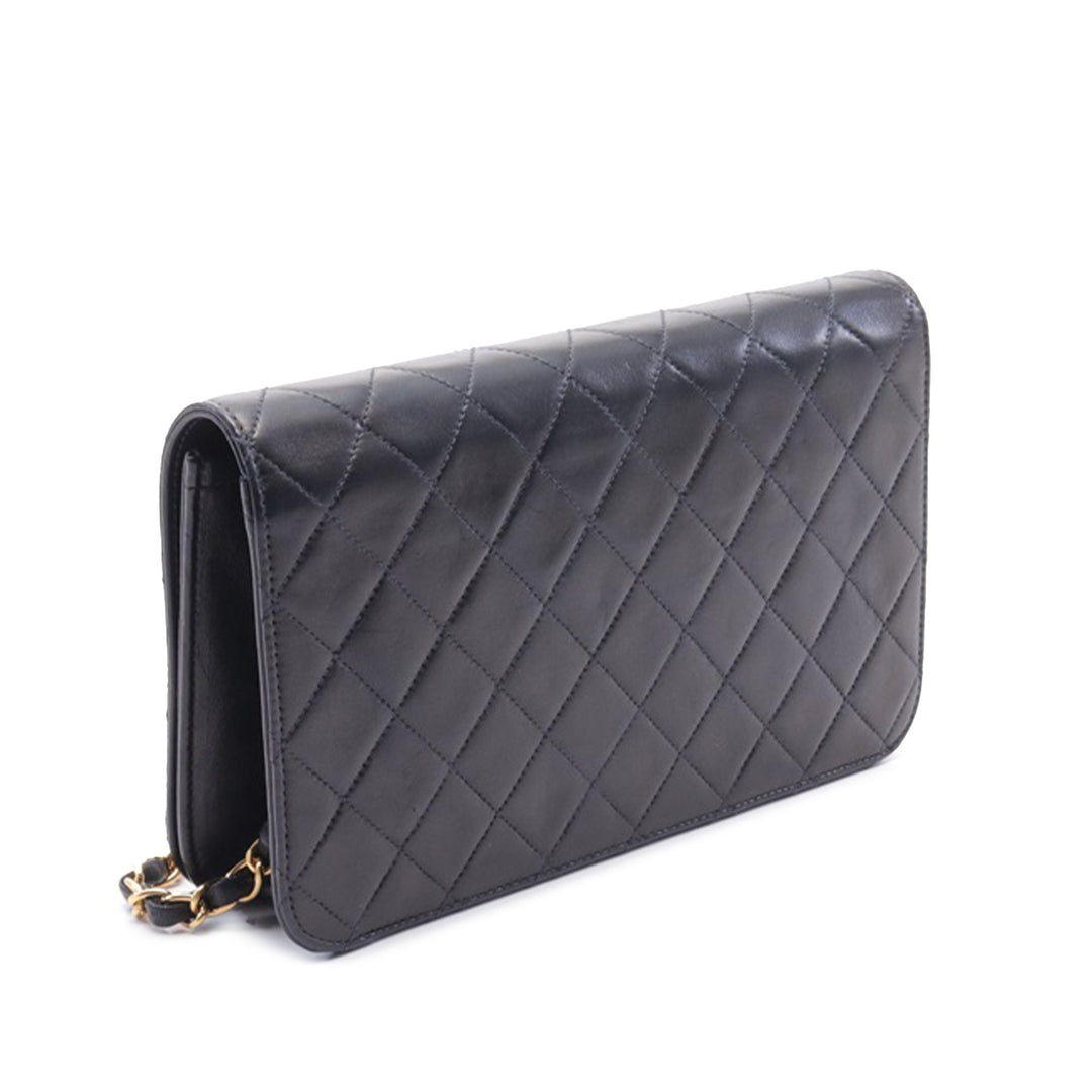 CC Quilted Lambskin Full Flap Black - Gaby Paris