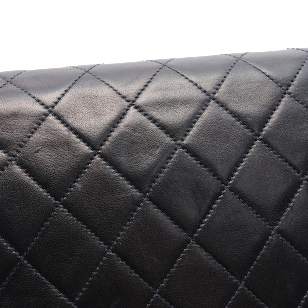 CC Quilted Lambskin Full Flap Black - Gaby Paris