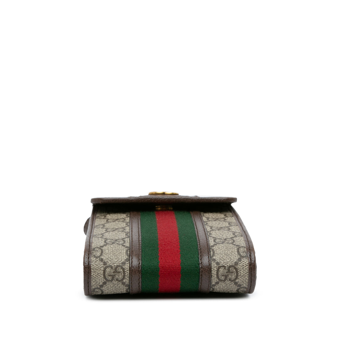 Gucci Mini GG Supreme Web Ophidia Crossbody Bag Brown - GABY PARIS