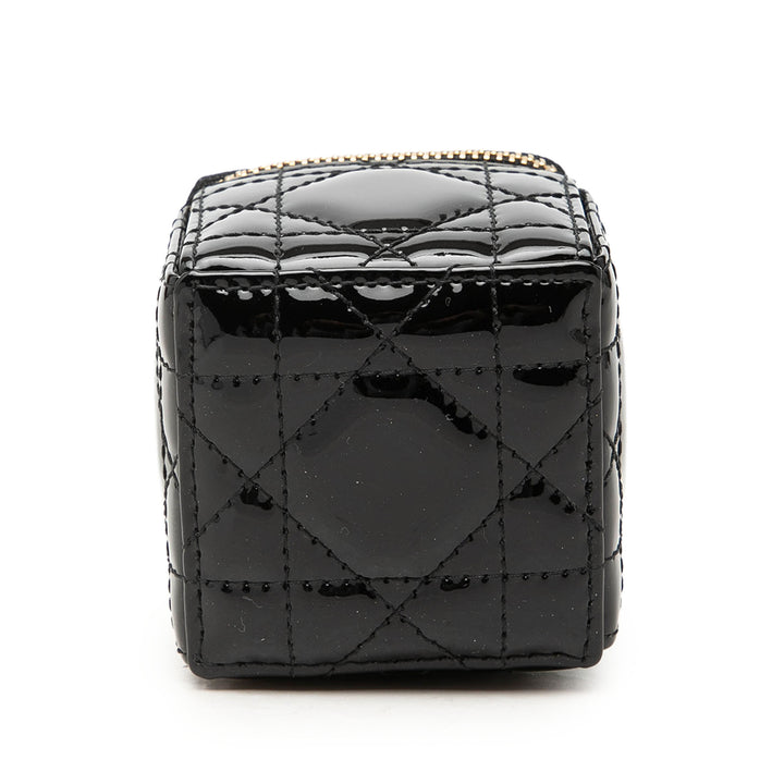 Cannage Lady Dior Cube Pochette Micro Noir