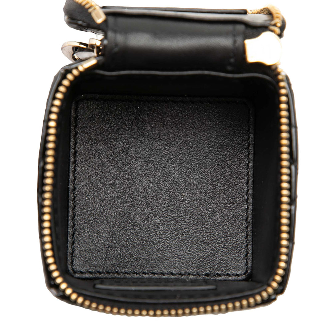 Cannage Lady Dior Cube Pochette Micro Noir