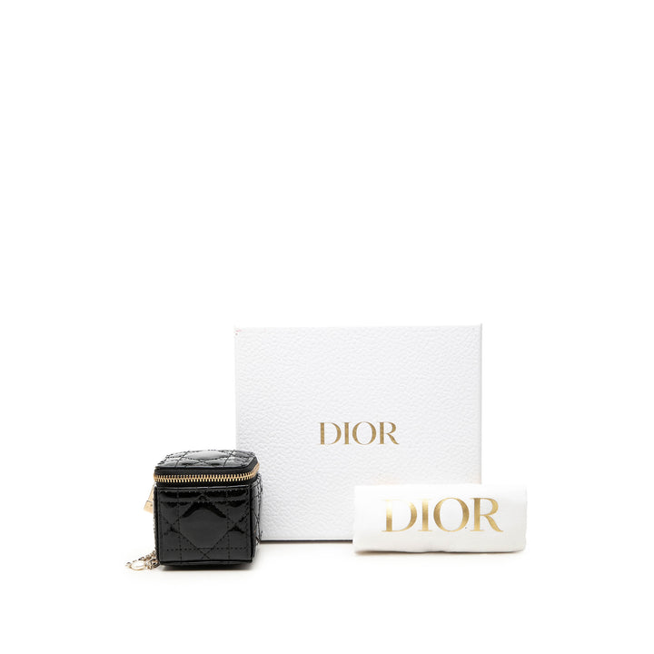 Cannage Lady Dior Cube Pochette Micro Noir