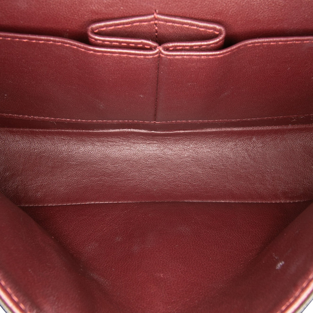 Medium Classic Lambskin Double Flap Black - Gaby Paris