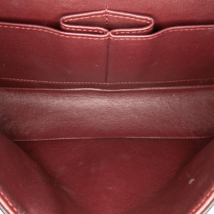 Medium Classic Lambskin Double Flap Black - Gaby Paris