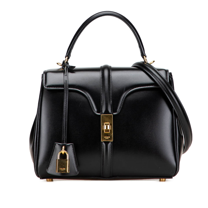 Celine Small Cuir 16 Sac cartable Noir