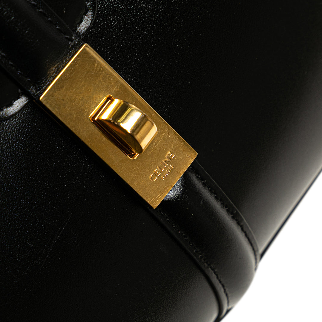 Celine Small Cuir 16 Sac cartable Noir