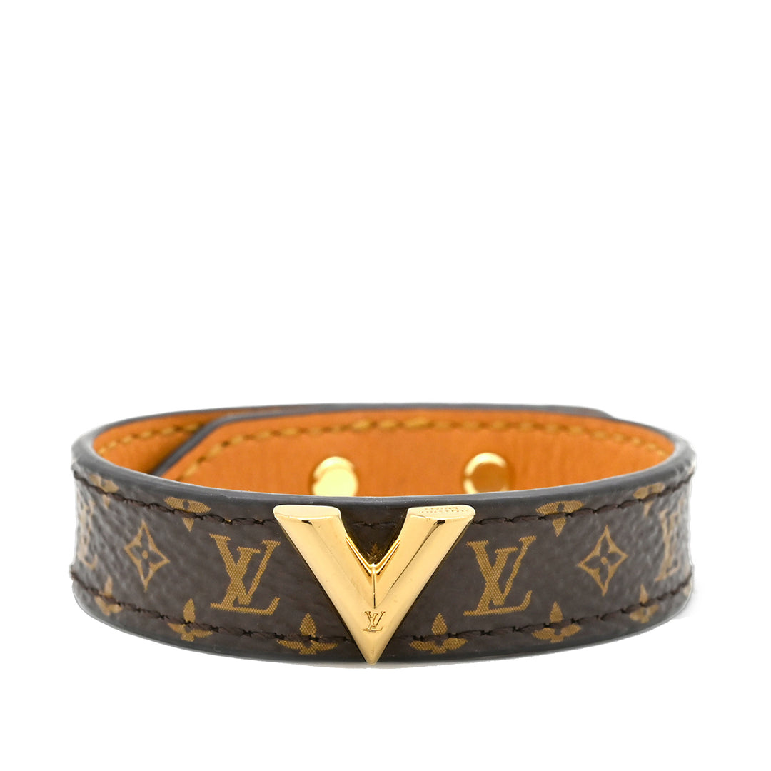 Essential V Bracelet Monogram Marron