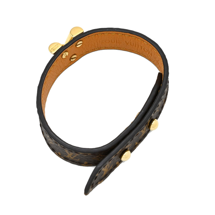 Essential V Bracelet Monogram Marron