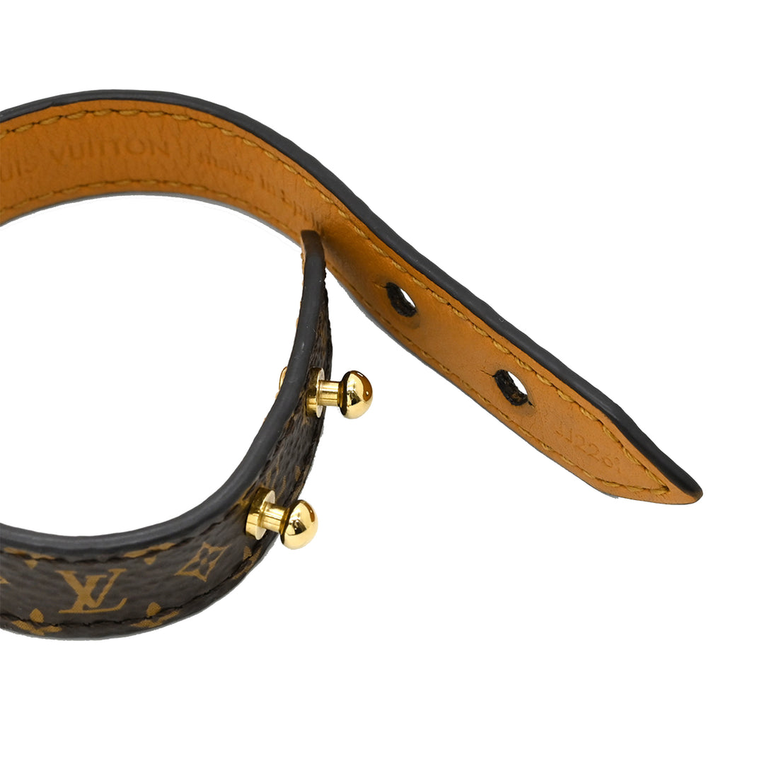 Essential V Bracelet Monogram Marron