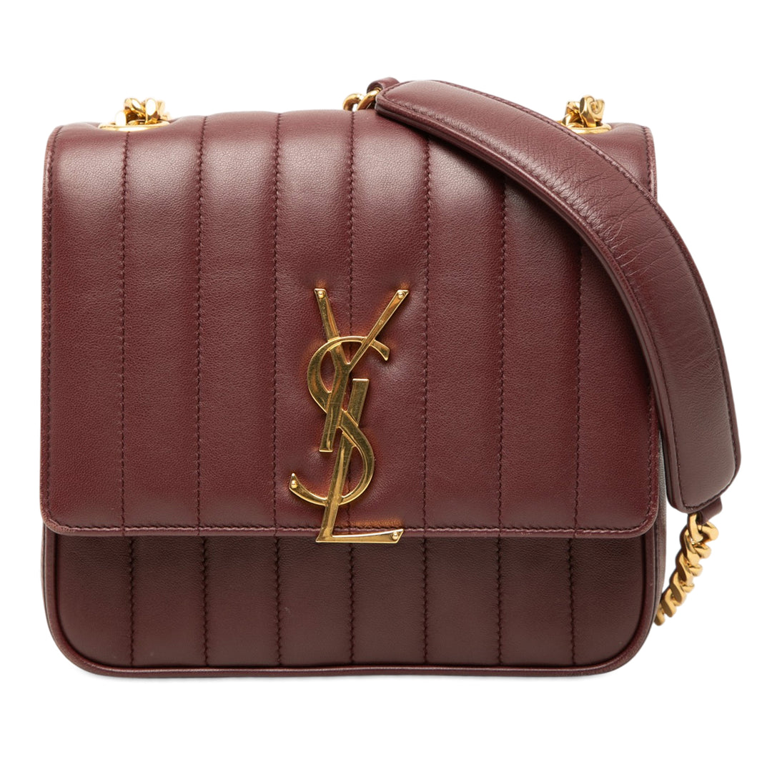 Saint Laurent Medium Cuir d’agneau Monogram Vicky Sac à chaîne