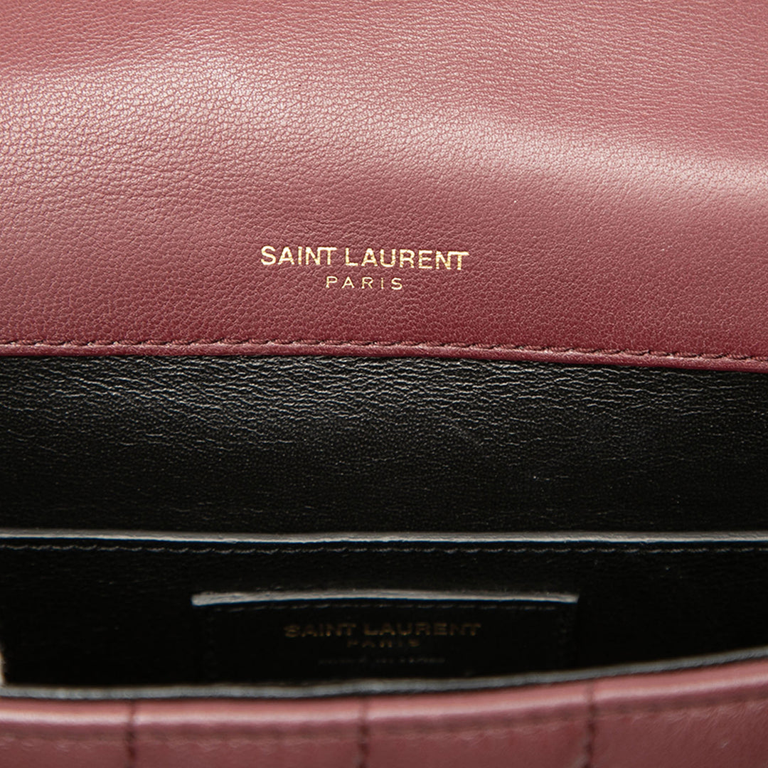 Saint Laurent Medium Cuir d’agneau Monogram Vicky Sac à chaîne