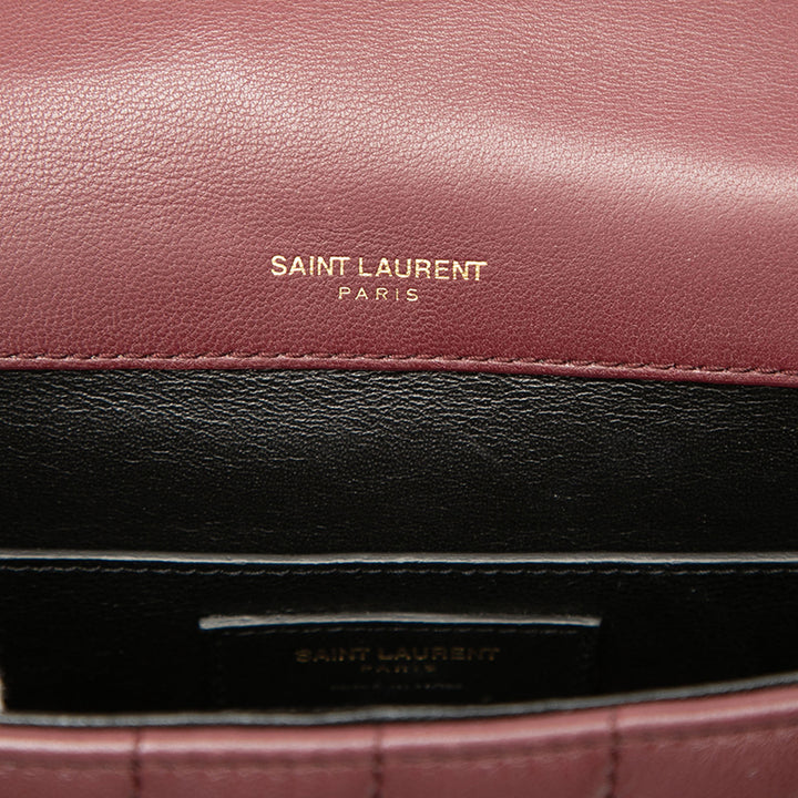 Saint Laurent Medium Cuir d’agneau Monogram Vicky Sac à chaîne