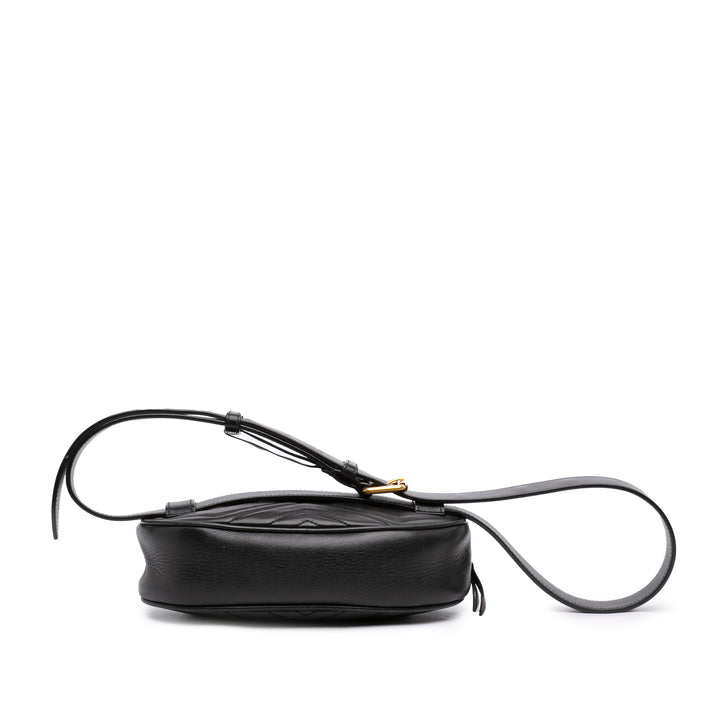 GG Marmont Matelasse Sac ceinture Cuir de veau Noir