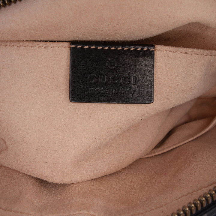 GG Marmont Matelasse Sac ceinture Cuir de veau Noir