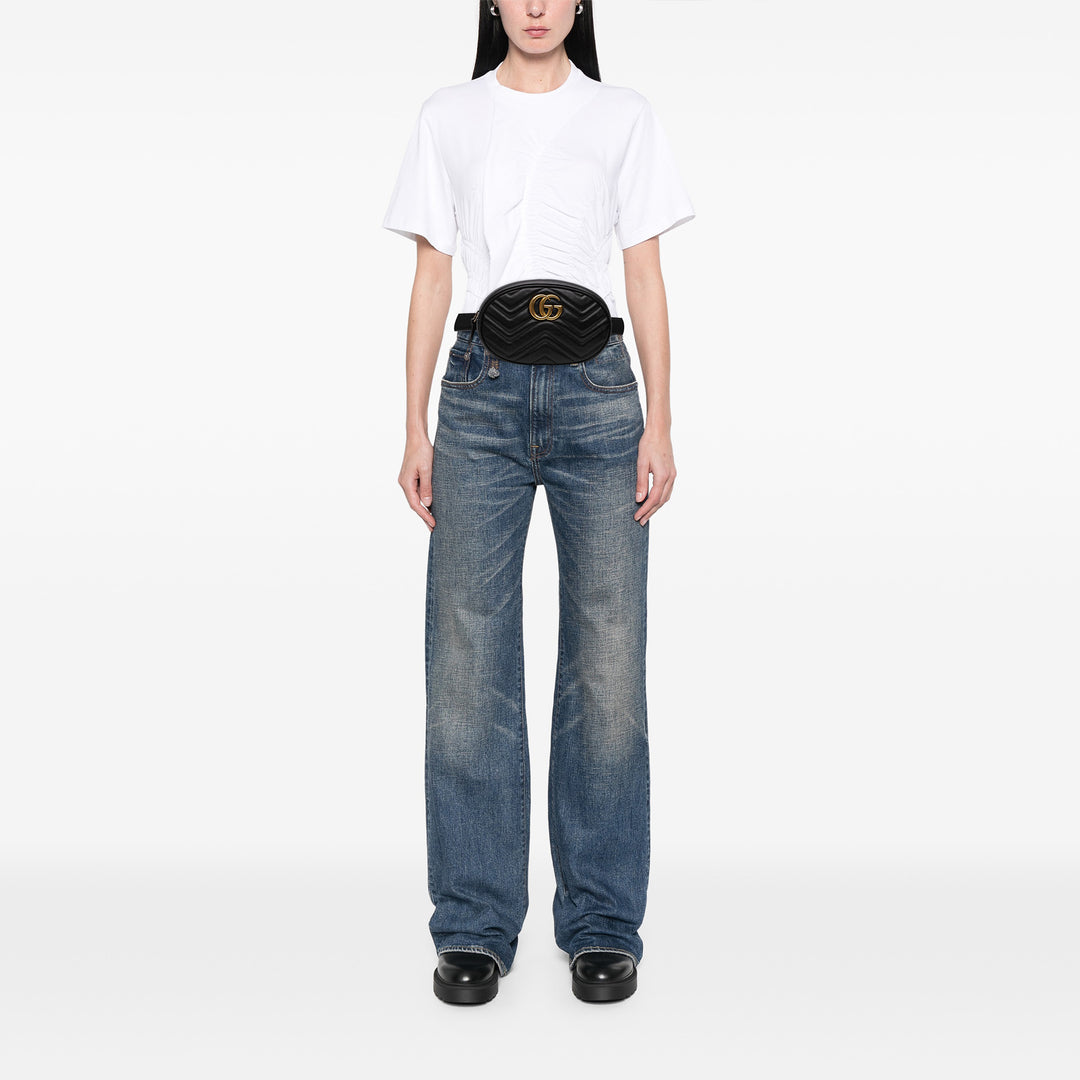 GG Marmont Matelasse Sac ceinture Cuir de veau Noir