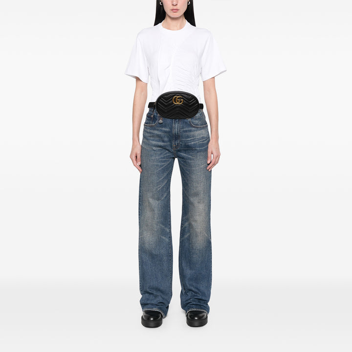 GG Marmont Matelasse Sac ceinture Cuir de veau Noir