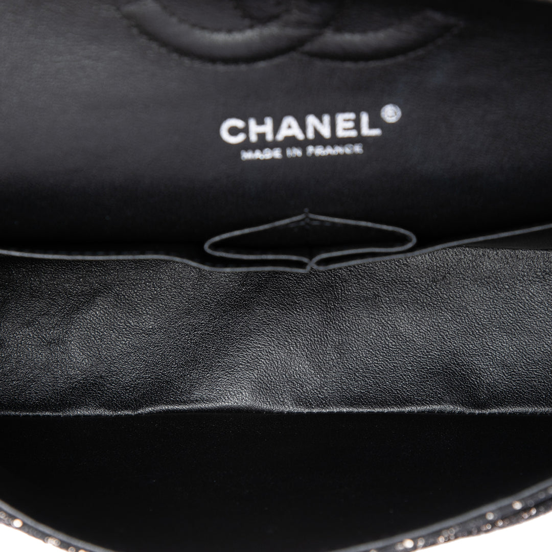 Chanel Classic Métallisé et Lace Double rabat Moyen Cuir de chèvre