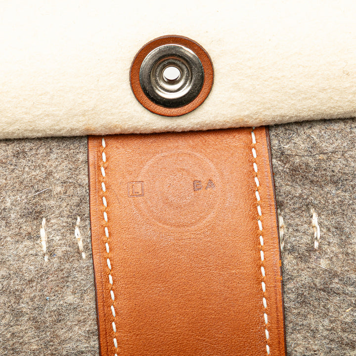 Hermès Felt Camails Bucket Bag Gris