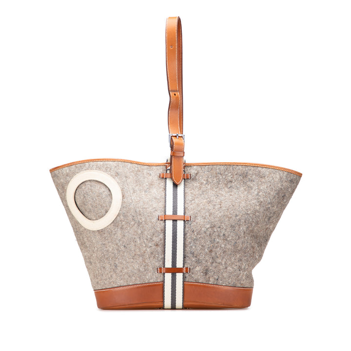 Hermès Felt Camails Bucket Bag Gris