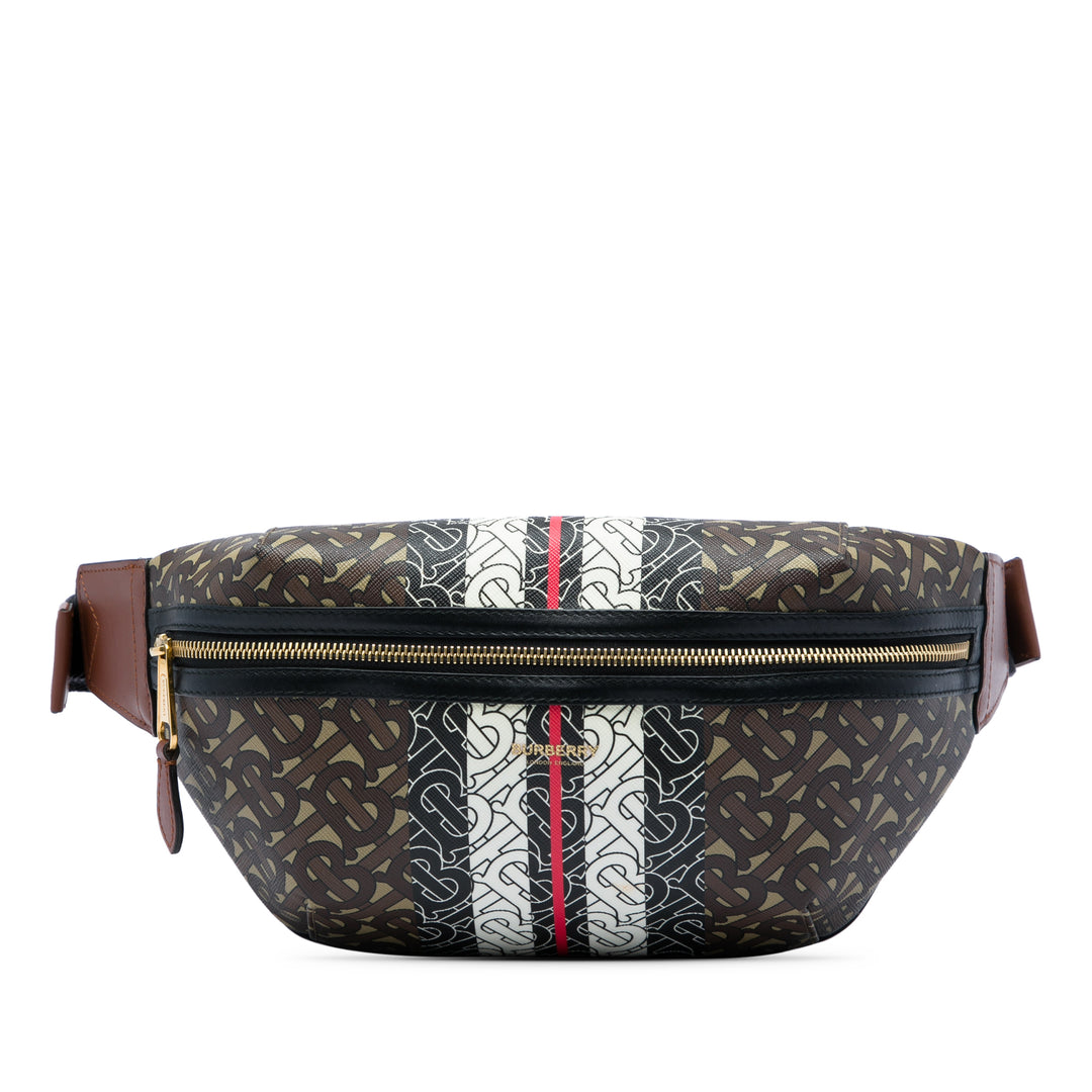 Burberry Ceinture TB E Stripe Sonny Monogram Marron – vue principale – GABY PARIS