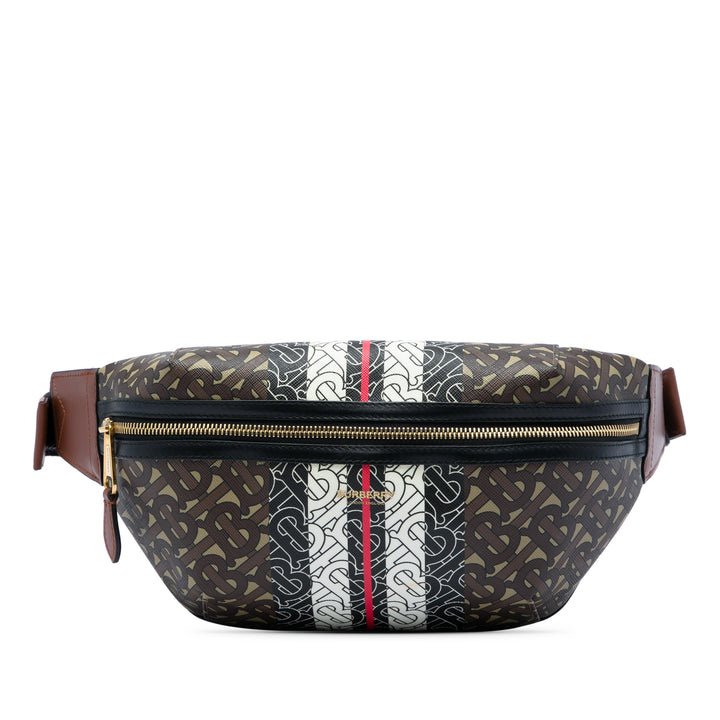 Burberry Ceinture TB E Stripe Sonny Monogram Marron – vue principale – GABY PARIS