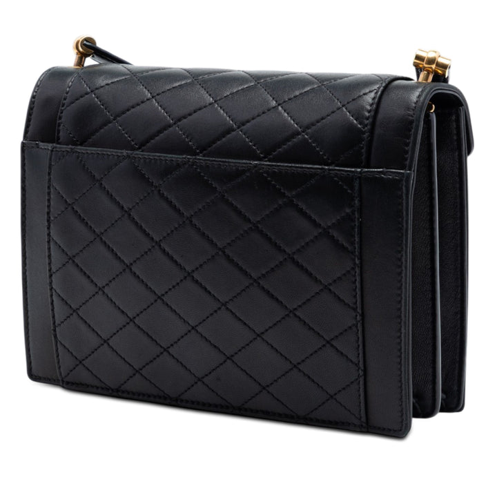 Saint Laurent Mini Matelassé Cuir d’agneau Monogram Gaby Sac porté croisé