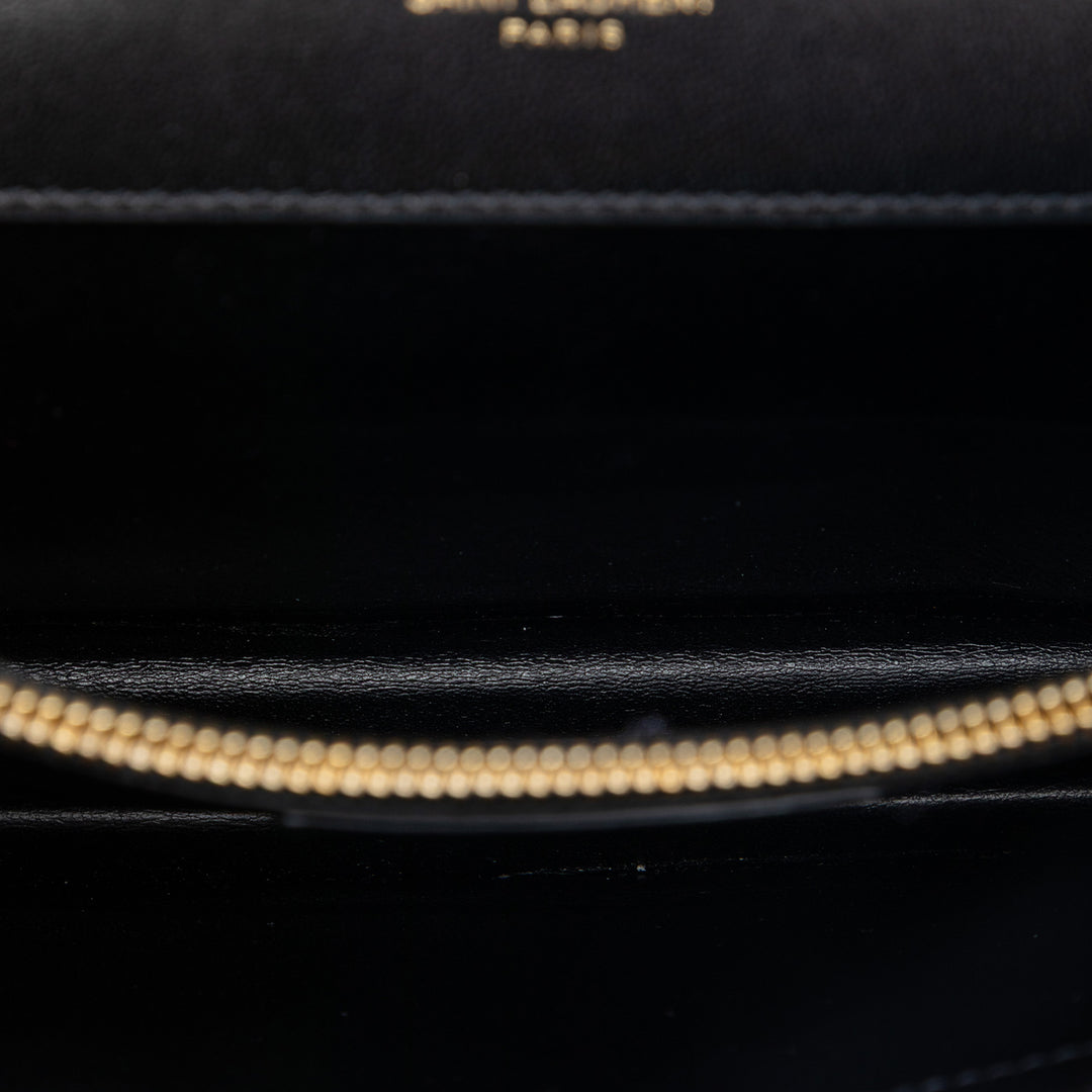Saint Laurent Mini Matelassé Cuir d’agneau Monogram Gaby Sac porté croisé