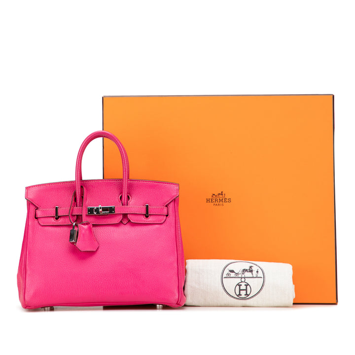 Hermès Chevre Mysore Birkin Retourne 25 Rose
