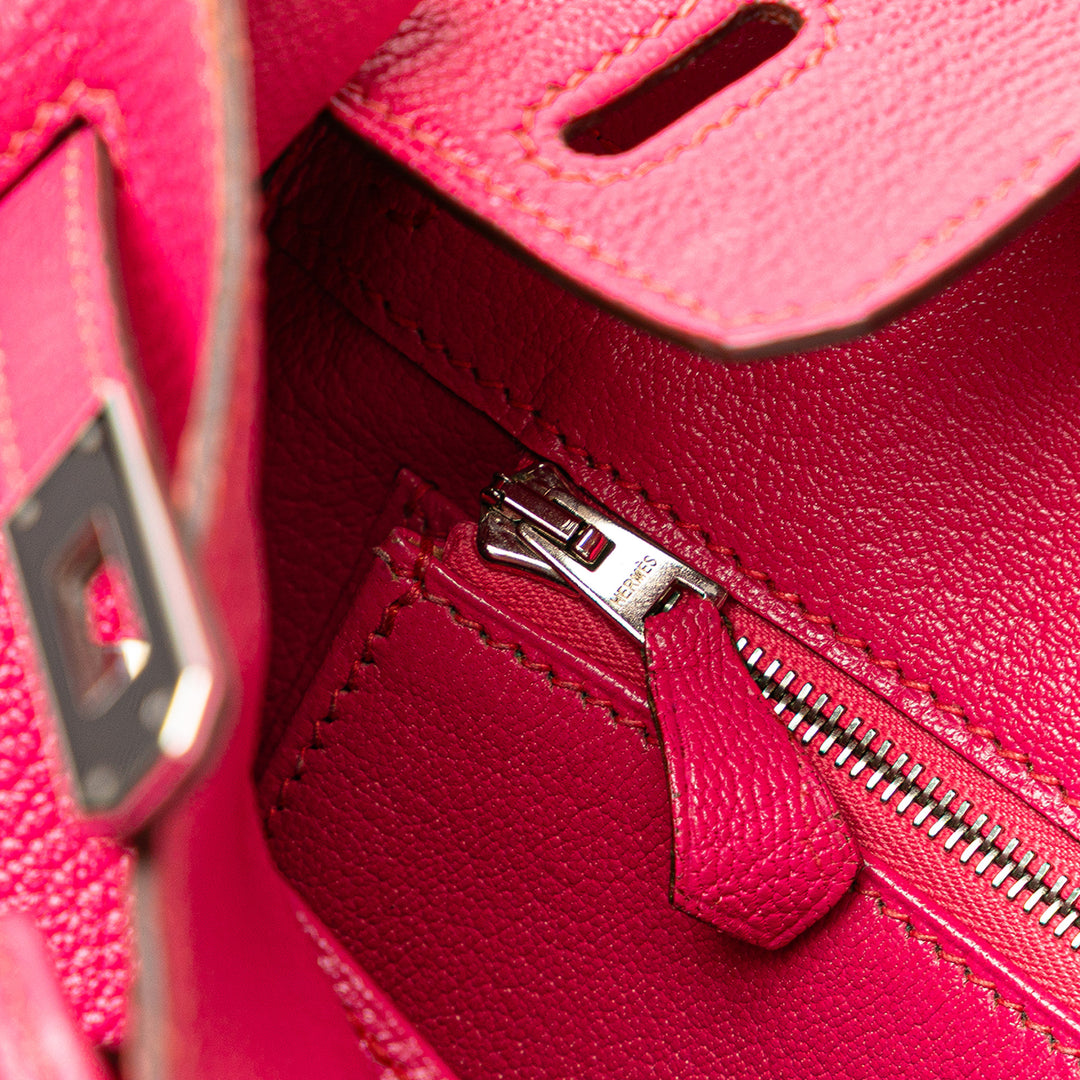 Hermès Chevre Mysore Birkin Retourne 25 Rose