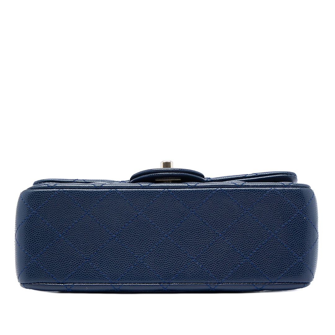 Chanel Classic Rectangulaire Rabat simple Mini Cuir caviar