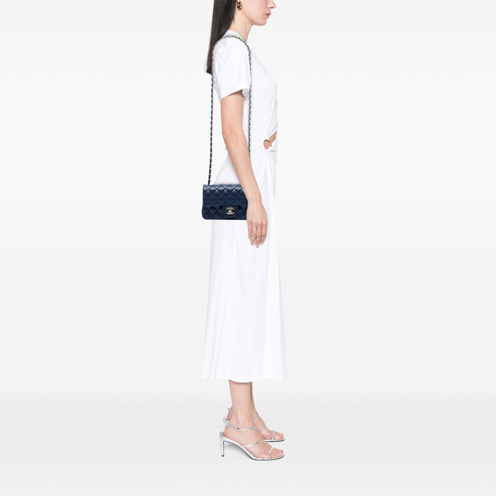 Chanel Classic Rectangulaire Rabat simple Mini Cuir caviar