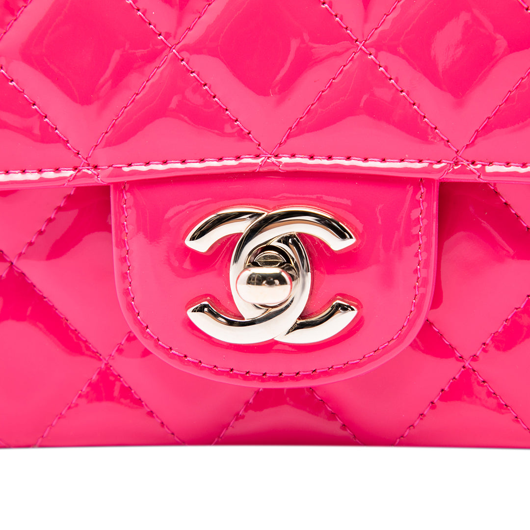 Chanel Classic Rectangulaire Rabat simple Mini Rose – vue 5 – GABY PARIS