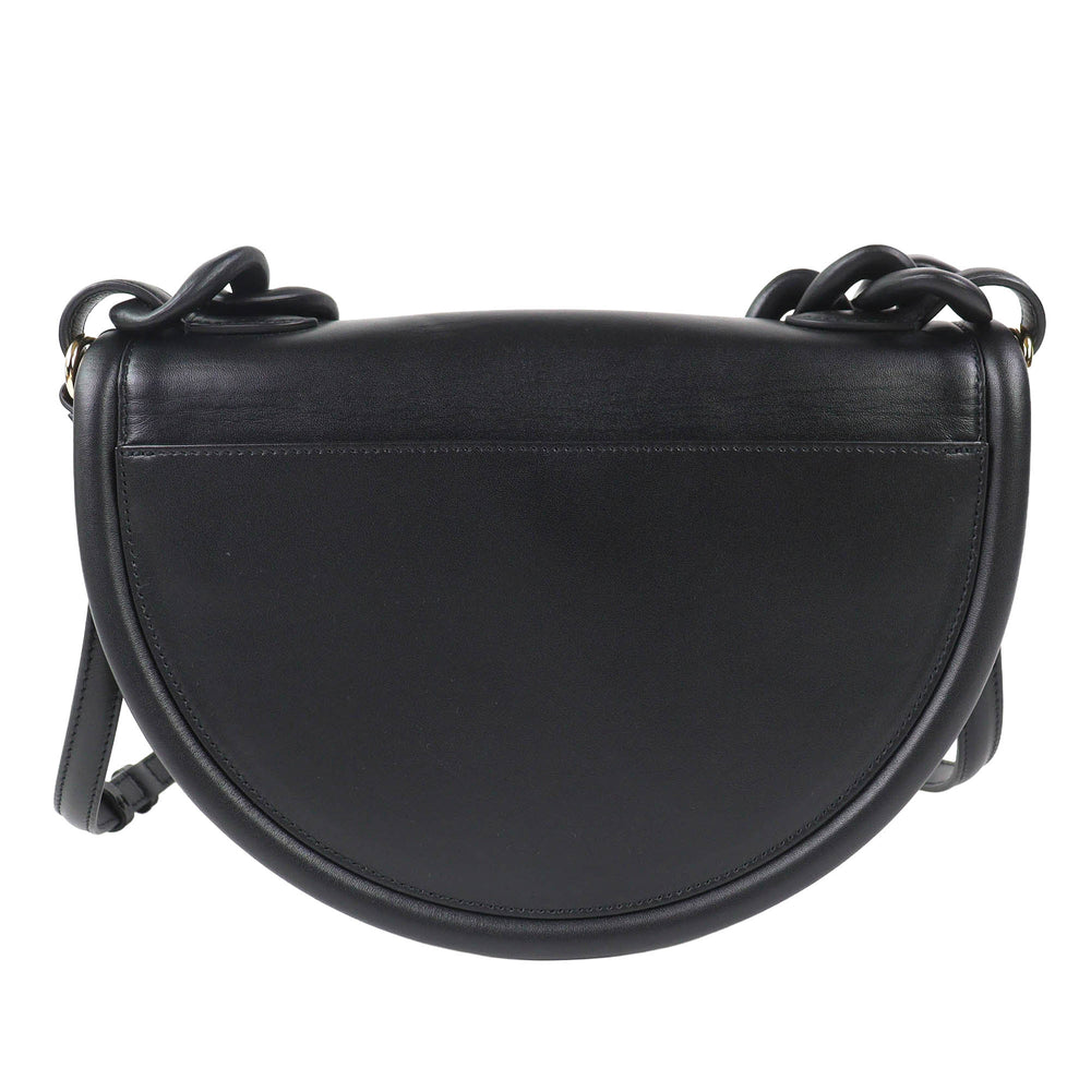 Ferragamo Sac à main Aura Crescent Cuir de veau Noir – vue 2 – GABY PARIS