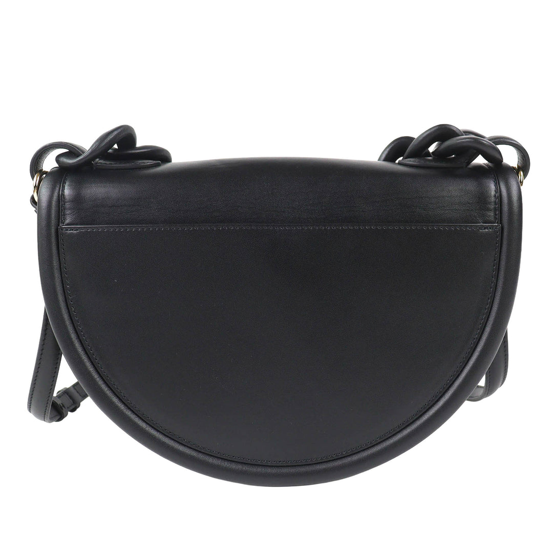 Ferragamo Sac à main Aura Crescent Cuir de veau Noir – vue 2 – GABY PARIS