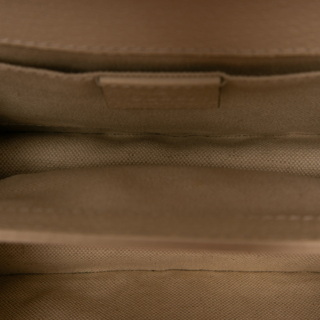 Gucci Sac à main Bamboo Dionysus Web Mini Cuir de veau Blanc – vue 4 – GABY PARIS